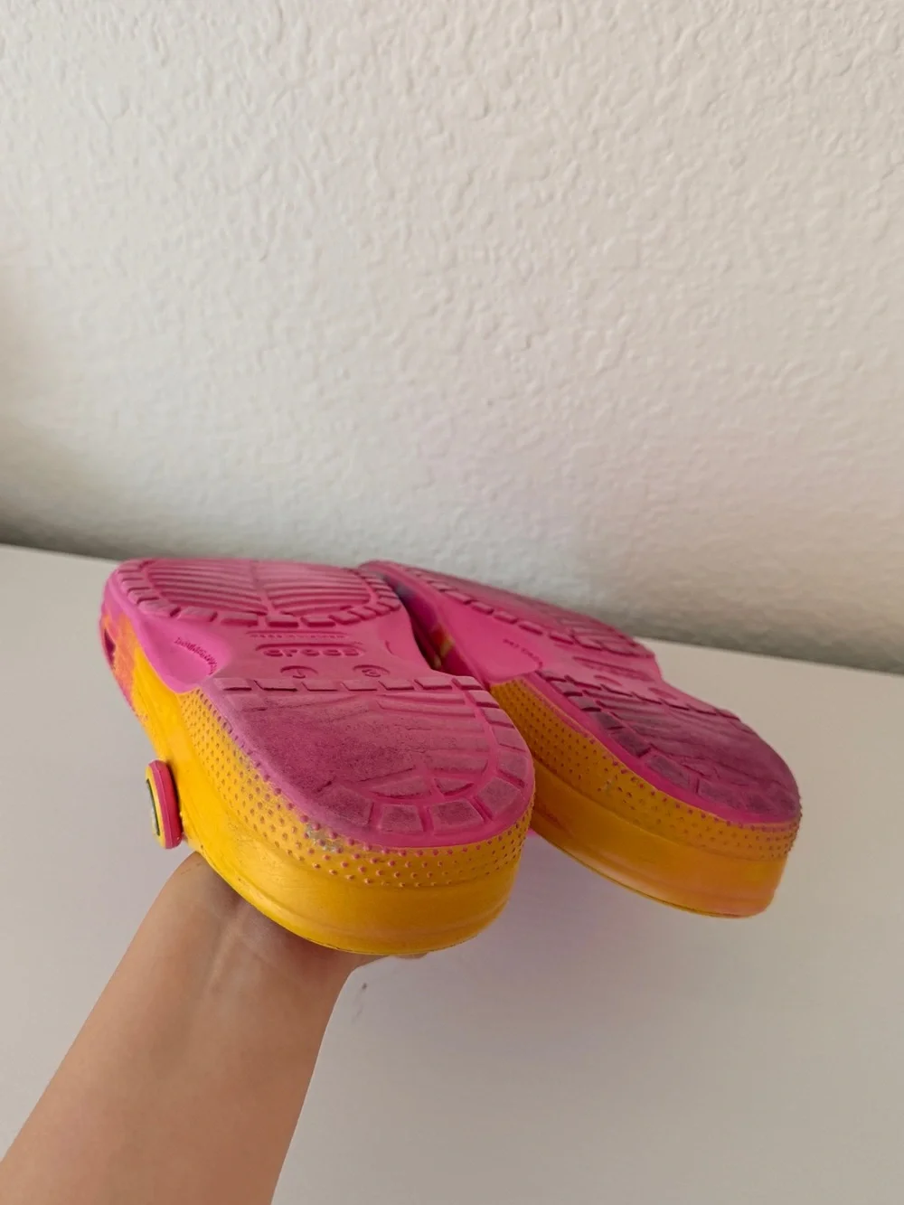 Crocs Kids Classic Clogs Pink Tie Dye J3 Colorful